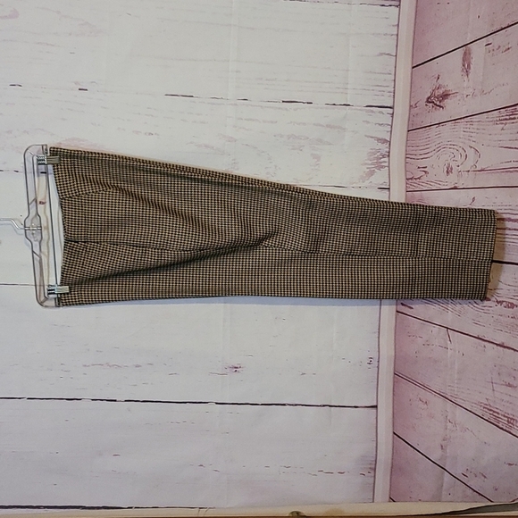 TALBOTS PETITIES HERITAGE BLACK/TAN HOUNDSTOOTH PANTS - Picture 9 of 17